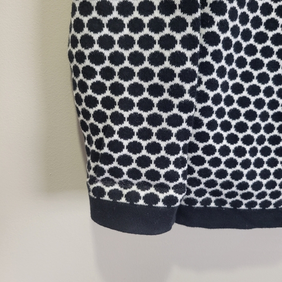 Pendleton Cardigan Sweater 100% Cotton Womens Medium Black White Button Front - Picture 4 of 7